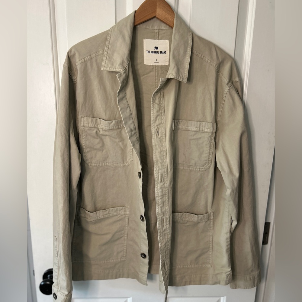 Men’s The Normal Brand James Canvas Utility Shirt Jacket - Size Large